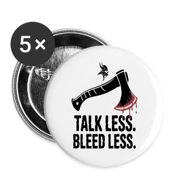 Légende viking viking marin Odin Raven Fighter - Lot de 5 grands badges (56 mm) - blanc - Devant