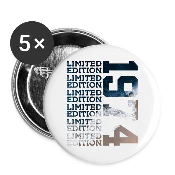 LIMITED EDITION 1974 52 JAHRE 52. GEBURTSTAG - Buttons groß 56 mm (5er Pack) - Weiß - Vorne