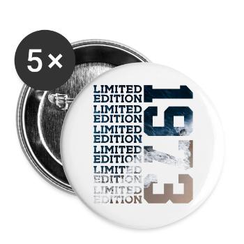 LIMITED EDITION 1973 53 YEARS 53RD BIRTHDAY - Buttons large 2.2''/56 mm (5-pack) - white - Front