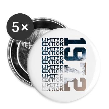LIMITED EDITION 1972 54 JAHRE 54. GEBURTSTAG - Buttons groß 56 mm (5er Pack) - Weiß - Vorne