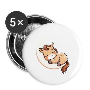 Rêve câlin du Moon Pony - Lot de 5 grands badges (56 mm) - blanc - Devant