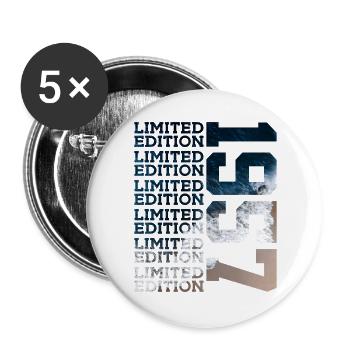 LIMITED EDITION 1957 69 JAHRE 69. GEBURTSTAG - Buttons groß 56 mm (5er Pack) - Weiß - Vorne