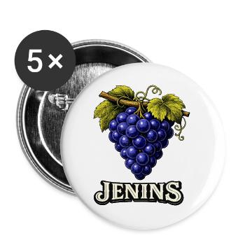 Raisins de Jénine, Suisse - Lot de 5 grands badges (56 mm) - blanc - Devant