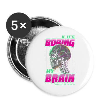 Neurodivergent Neurodiversity Neurodiverse - Buttons large 2.2''/56 mm (5-pack) - white - Front