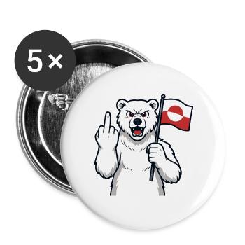 Greenland Is Not For Sale - Buttons groß 56 mm (5er Pack) - Weiß - Vorne
