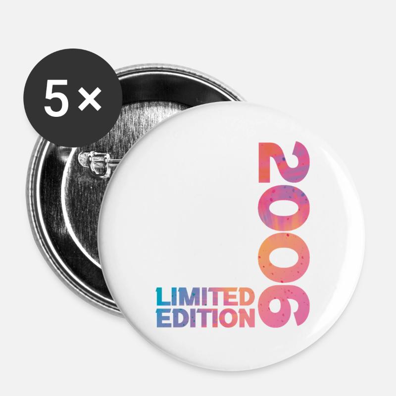 2006 20th Anniversary Birthday Gift - Buttons large 2.2''/56 mm (5-pack) - white