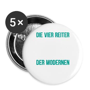 Nerd DIE VIER MODERNEN REITER DER APOKALYPSE - Buttons groß 56 mm (5er Pack) - Weiß - Vorne