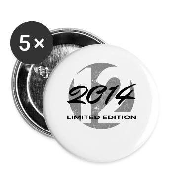 12e anniversaire 2014 cadeau garçons et filles - Lot de 5 grands badges (56 mm) - blanc - Devant