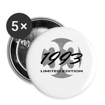33rd Birthday 1993 Gift for Men and Women - Buttons large 2.2''/56 mm (5-pack) - white - Front