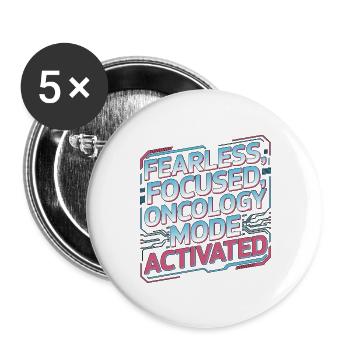 Oncology Nurse Fearless Focused Nurse Practitioner - Buttons groß 56 mm (5er Pack) - Weiß - Vorne