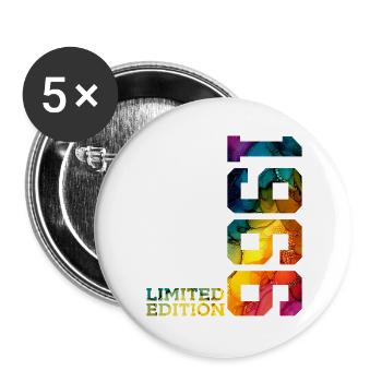 ÉDITION LIMITÉE 1966 60 ANS 60E ANNIVERSAIRE - Lot de 5 grands badges (56 mm) - blanc - Devant