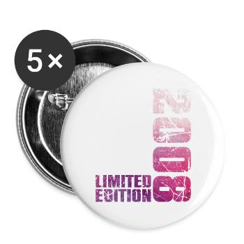 18th Birthday Boy Girl 18 Year Old 2008 Gift - Buttons large 2.2''/56 mm (5-pack) - white - Front