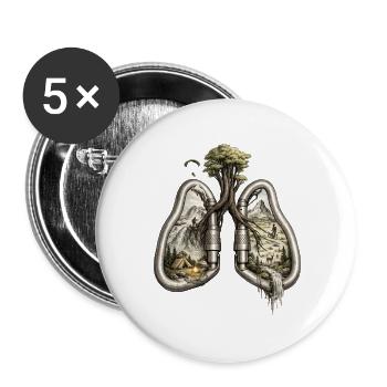 Breath of Nature – Outdoor Adventure in a Carabiner - Buttons large 2.2''/56 mm (5-pack) - white - Front