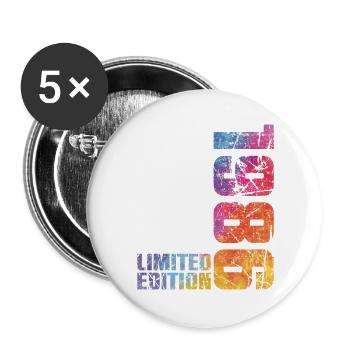 40. Jubiläum Mann Frau 40 Jahre 1986 Geschenk - Buttons groß 56 mm (5er Pack) - Weiß - Vorne