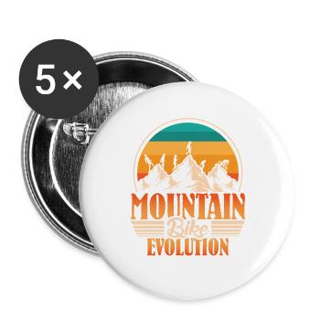 BMX Fahrrad Spruch bmx biker - Buttons groß 56 mm (5er Pack) - Weiß - Vorne