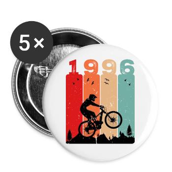 1996 Vintage - Buttons groß 56 mm (5er Pack) - Weiß - Vorne