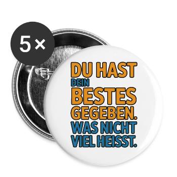 You did your best, which doesn't mean much - Buttons large 2.2''/56 mm (5-pack) - white - Front