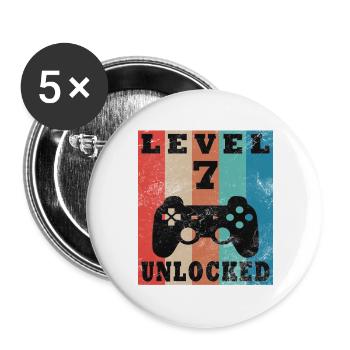 Level 7 freigeschaltet Retro-Controller - Buttons groß 56 mm (5er Pack) - Weiß - Vorne