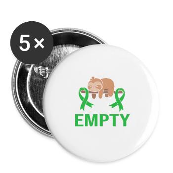 Maladie intestinale Gastroparésie - Lot de 5 grands badges (56 mm) - blanc - Devant