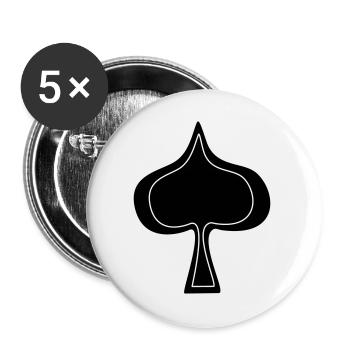 PIK - Buttons groß 56 mm (5er Pack) - Weiß - Vorne