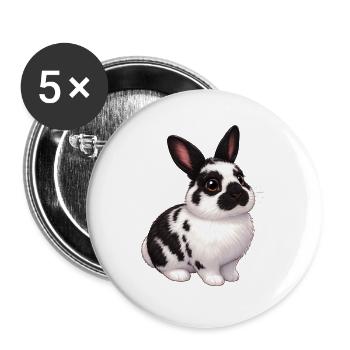 Paulinchen - Buttons groß 56 mm (5er Pack) - Weiß - Vorne