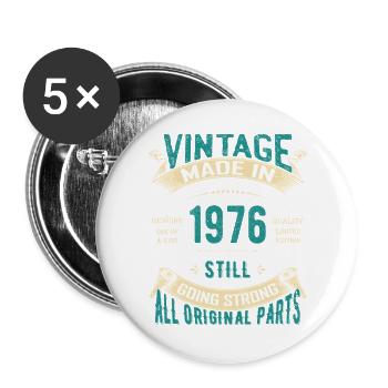 Vintage 1976 Still Going Strong - Buttons large 2.2''/56 mm (5-pack) - white - Front