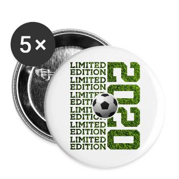 6E ANNIVERSAIRE FOOTBALL 2020 ÉDITION LIMITÉE - Lot de 5 grands badges (56 mm) - blanc - Devant