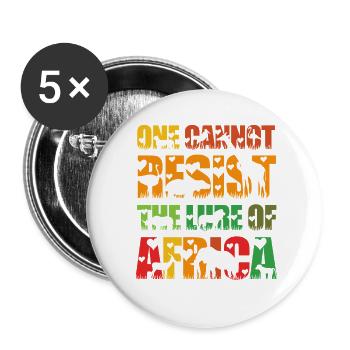 Safari Africa serengeti wildlife savannah animals - Buttons large 2.2''/56 mm (5-pack) - white - Front