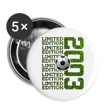 LIMITED EDITION 2003 FOOTBALL 23RD BIRTHDAY - Buttons large 2.2''/56 mm (5-pack) - white - Front