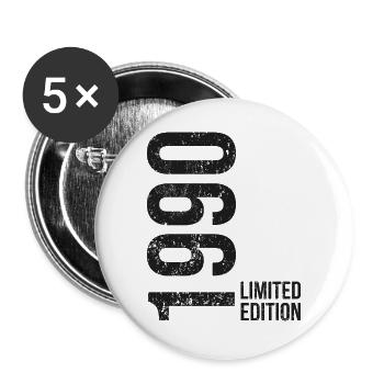 36. Geburtstag Mann Frau 36 Jahre 1990 Geburtstags - Buttons groß 56 mm (5er Pack) - Weiß - Vorne