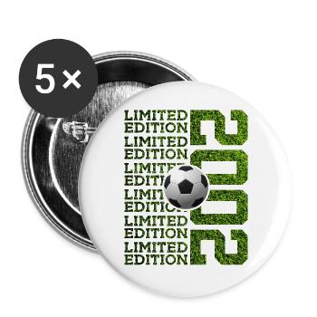 LIMITED EDITION 2002 FOOTBALL 24TH BIRTHDAY - Buttons large 2.2''/56 mm (5-pack) - white - Front