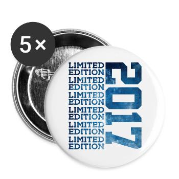 ÉDITION LIMITÉE 2017 9 ANS 9E ANNIVERSAIRE - Lot de 5 grands badges (56 mm) - blanc - Devant