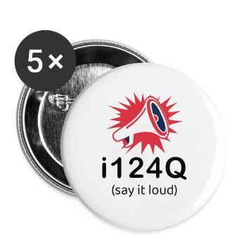i124Q – Bold Statement Dark Edition - Buttons large 2.2''/56 mm (5-pack) - white - Front