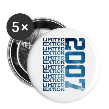 LIMITED EDITION 2007 19 YEARS 19TH BIRTHDAY - Buttons large 2.2''/56 mm (5-pack) - white - Front