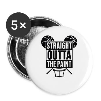 Straight Outta The Paint Basketball Sport - Buttons large 2.2''/56 mm (5-pack) - white - Front