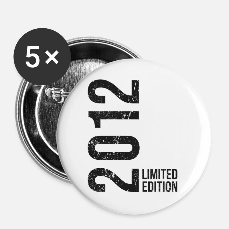 14 Years – Funny Gift Vintage 2012 - Buttons large 2.2''/56 mm (5-pack) - white