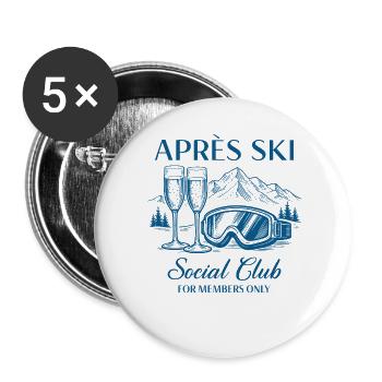 Après Ski Social Club For Members Only - Buttons large 2.2''/56 mm (5-pack) - white - Front