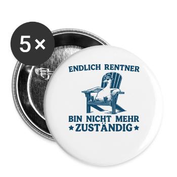 Finally pensioner am no longer responsible goose - Buttons large 2.2''/56 mm (5-pack) - white - Front