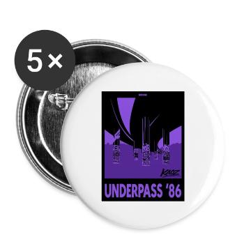 Underpass Hip-Hop Bridge Graffiti 86 - Buttons large 2.2''/56 mm (5-pack) - white - Front