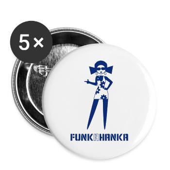 FUNK A HANKA - Buttons large 2.2''/56 mm (5-pack) - white - Front