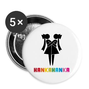 HANKAHANKA - Buttons large 2.2''/56 mm (5-pack) - white - Front