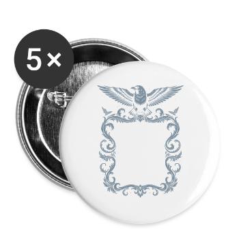 Everything I Love Is Tattooed Tätowiert Tattoo - Buttons groß 56 mm (5er Pack) - Weiß - Vorne