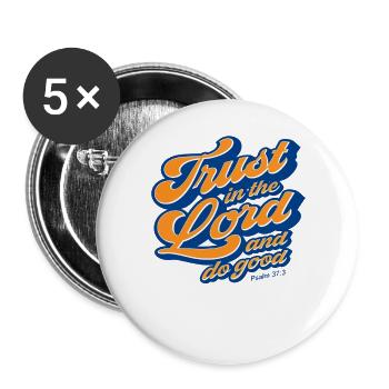 Christian Jesus God Worship Faith Religious - Buttons large 2.2''/56 mm (5-pack) - white - Front