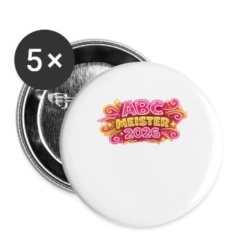 Don d’inscription ABC Master 2026 - Lot de 5 grands badges (56 mm) - blanc - Devant