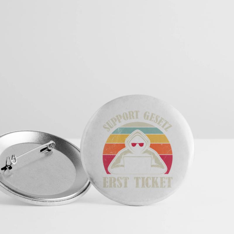 Computer Science Coder SUPPORT GESETZ ERST TICKET Buttons groß 56 mm (5er Pack)