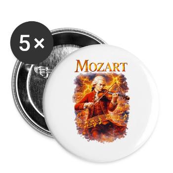 Mozart Firestorm Violin - Buttons large 2.2''/56 mm (5-pack) - white - Front