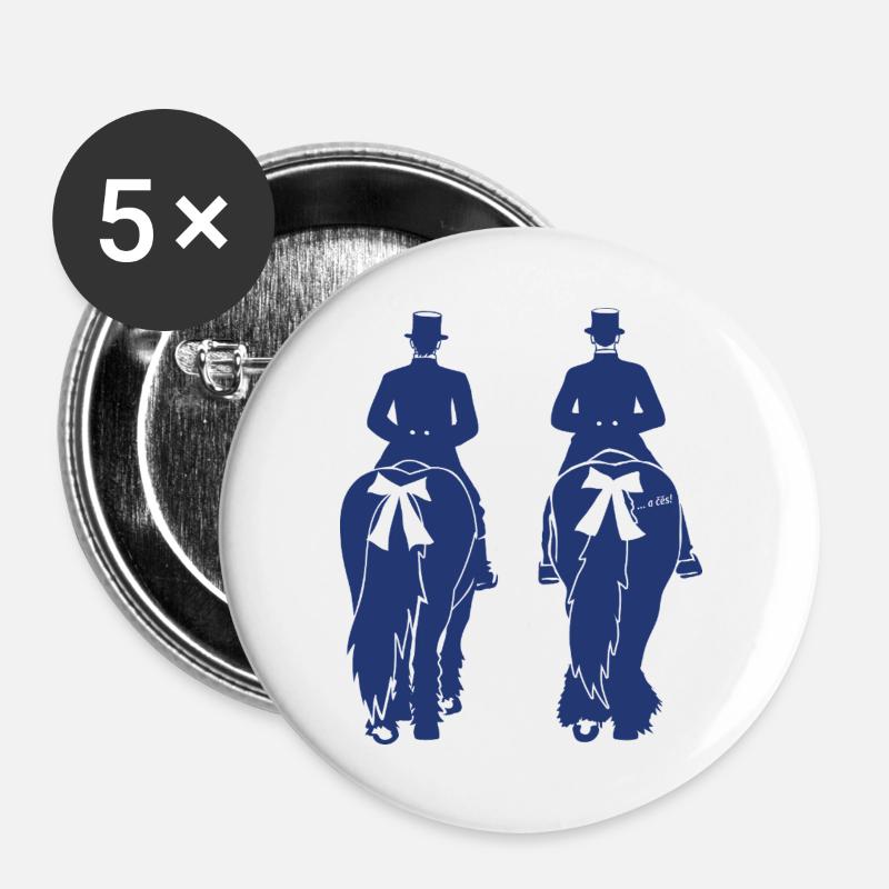KŘIŽERJEJ ... a čěs! - Buttons large 2.2''/56 mm (5-pack) - white
