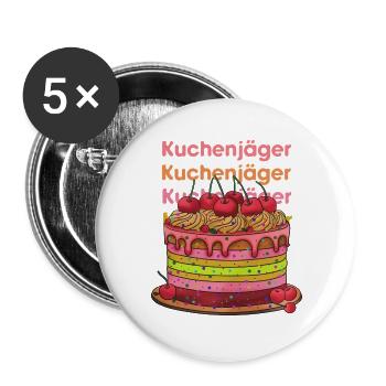 Kuchenjäger bunte Cake Layers - Buttons groß 56 mm (5er Pack) - Weiß - Vorne