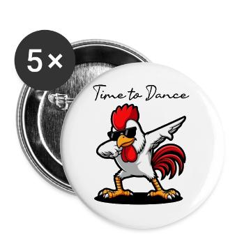 Sunglasses dances naughty - Buttons large 2.2''/56 mm (5-pack) - white - Front