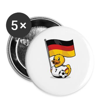 Germany Football Shirt for Fans - Buttons large 2.2''/56 mm (5-pack) - white - Front